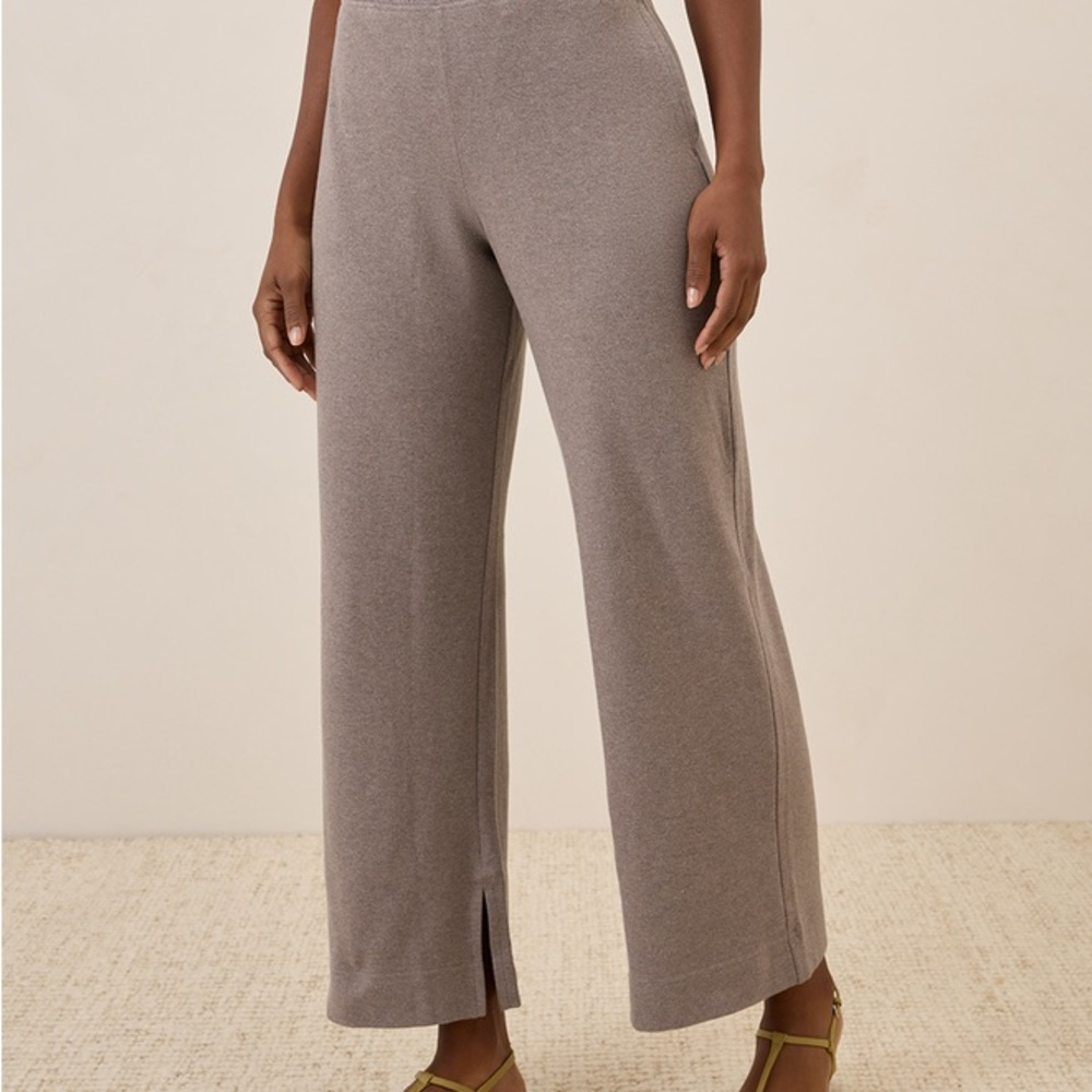 Pact Airplane Wideleg Pant size s deep taupe Heather